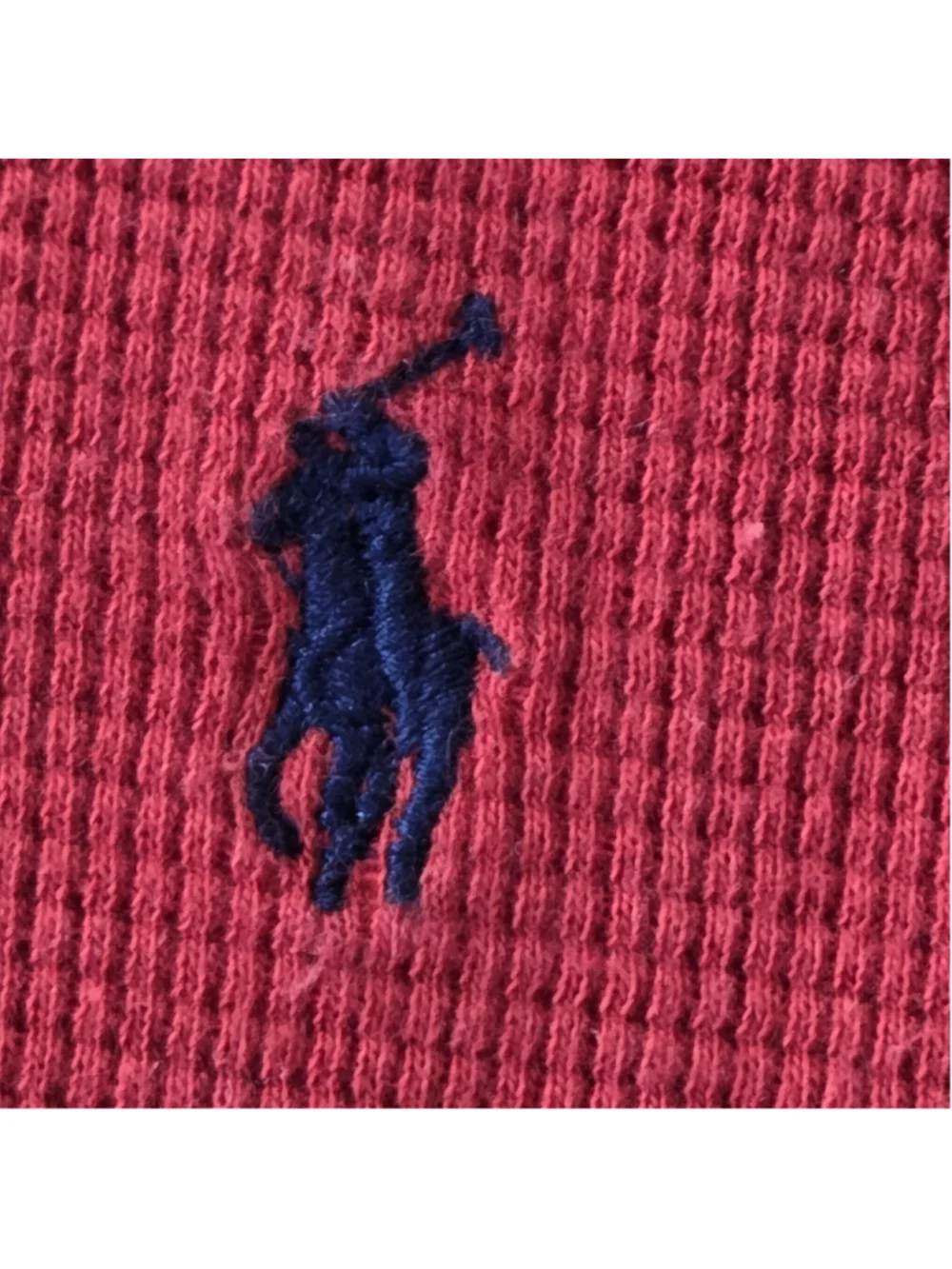 Polo Ralph Lauren Mens Red Waffle Knit Thermal Long Sleeve Shirt Size XL
